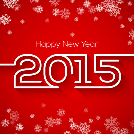 Happy new year 2015 creative greeting card designのイラスト素材