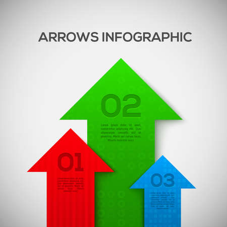 3D Infographic with arrows. Vector illustrationのイラスト素材