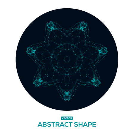 Abstract geometric shape, low poly, HUD, space shape. Futuristic HUD backgroundのイラスト素材