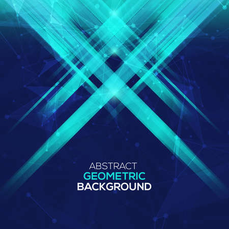 Abstract geometric bacground with rays. Vectorのイラスト素材