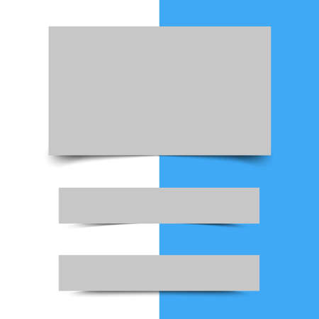Banners with shadows. Paper shadows. Set of transparent realistic shadow effects. Set of Box Shadows. Web banners.のイラスト素材