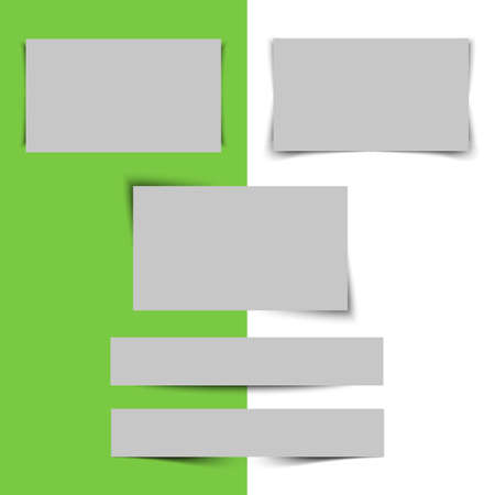 Banners with shadows. Paper shadows. Set of transparent realistic shadow effects. Set of Box Shadows. Web banners.のイラスト素材