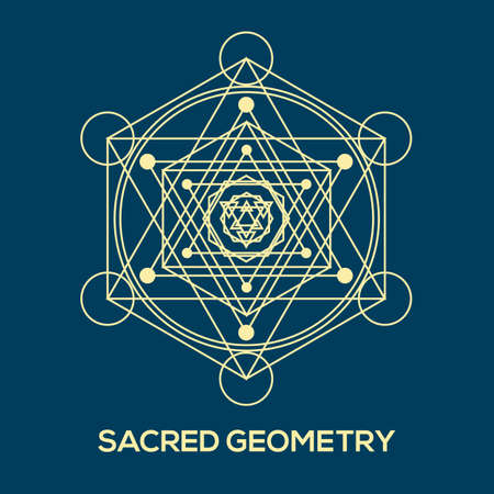 Sacred geometry. Hipster symbols and elements. Abstract Geometric Patterns with Hipster Style.のイラスト素材