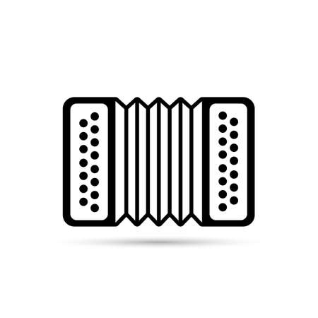 Accordion flat icon isolated on background.のイラスト素材