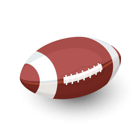 Rugby ball, AFL Football, Vector flat illustrationのイラスト素材