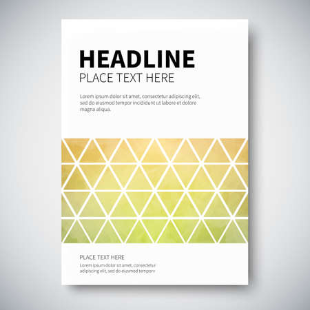 Cover design with abstract colorful triangulated lined geometry, vector illustrationのイラスト素材