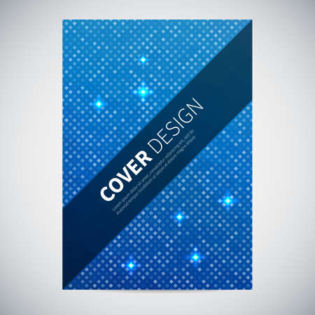 Cover design with abstract colorful geometry. vector illustrationのイラスト素材