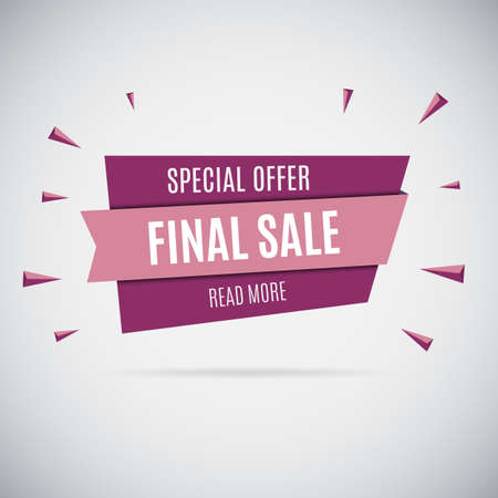 Special offer sale tag discount isolated on graybackground modern style vector illustrationのイラスト素材