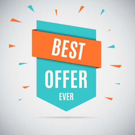 Special offer sale tag discount isolated on graybackground modern style vector illustrationのイラスト素材