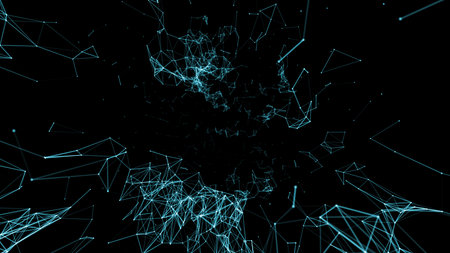 Geometric Abstract mesh background with circles and lines. Abstract illustration.