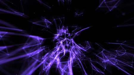 Geometric Abstract mesh background with circles and lines. Abstract illustration.の写真素材