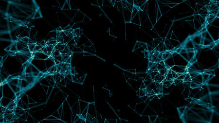 Geometric Abstract mesh background with circles and lines. Abstract illustration.の写真素材