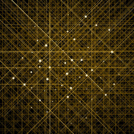 Background with thin golden crossed lines. Cellular structure of contoursのイラスト素材