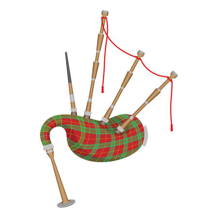 Bagpipes isolated on white background. Wind instrumentのイラスト素材