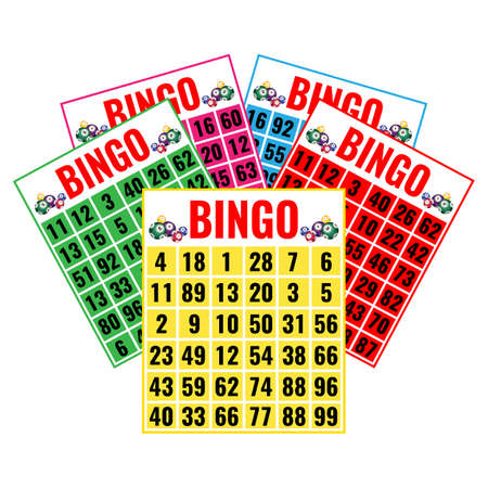 Lottery game tickets, logo design in gambling conceptのイラスト素材