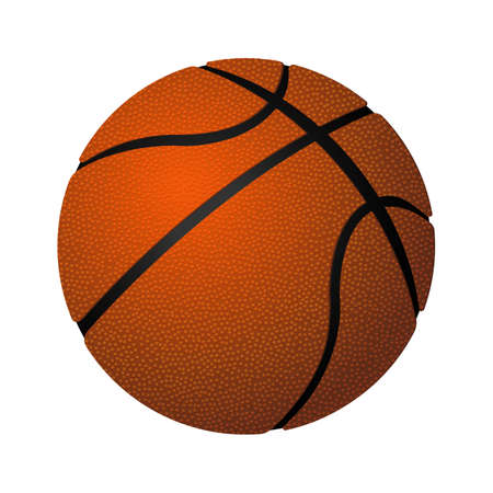 Basketball spherical inflated leather ball realistic vector illustrationのイラスト素材