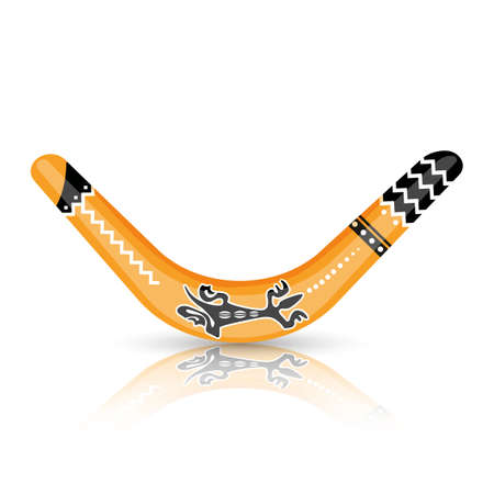 Boomerang tool constructed as flat air foil vector illustrationのイラスト素材