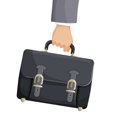 Briefcase in businessman hand illustrationのイラスト素材