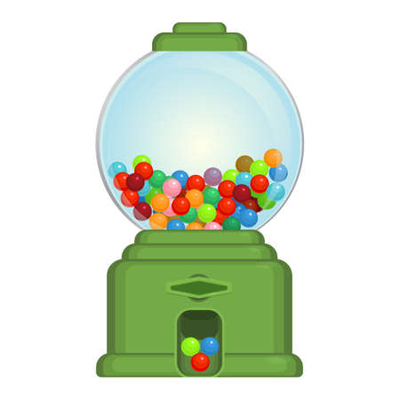 Gumball machine toy or commercial device, which dispenses round gumballsのイラスト素材