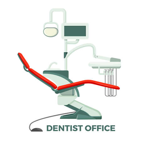 Dentist office with comfortable chair and modern equipmentのイラスト素材