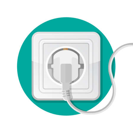 Power socket with plug icon electrically operated equipmentのイラスト素材
