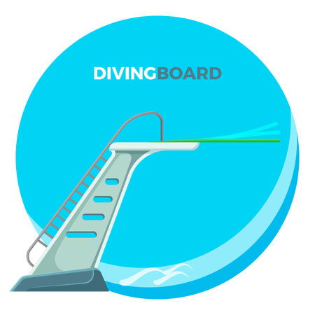 Diving board icon.