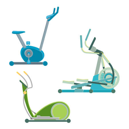 Elliptical training apparatuses to keep physical shape setのイラスト素材