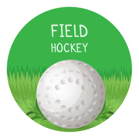 Field hockey poster with ball in circle vector illustrationのイラスト素材
