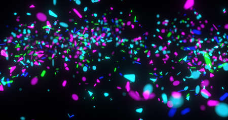 Abstract neon 3d renderedの写真素材