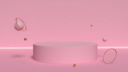 Interior podium place. Blank decoration template for design.の写真素材
