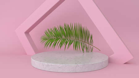Interior podium place. Blank decoration template for design.の写真素材