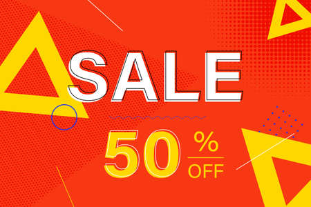 Sale banner template. Weekend specials offer.のイラスト素材