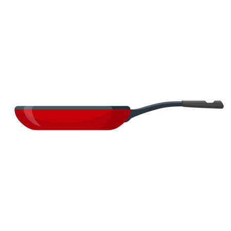 Frying pan isolated on white background. Kitchenware icon vectorのイラスト素材