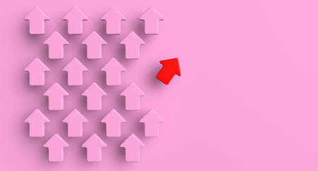 Arrow business and success concept on background. Achievement abstract illustration. 3D renderの写真素材