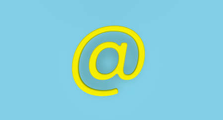 Electronic mail sign on background. Email address letter and web concept. 3D renderの写真素材
