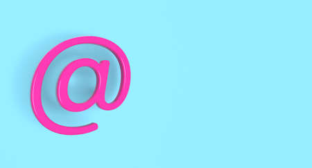 Electronic mail sign on background. Email address letter and web concept. 3D renderの写真素材