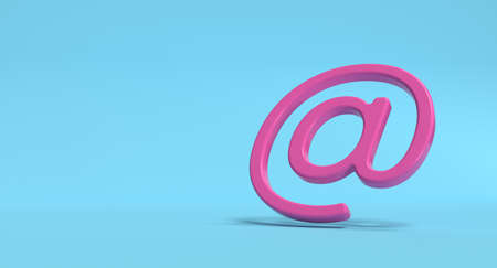 Electronic mail sign on background. Email address letter and web concept. 3D renderの写真素材