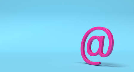 Electronic mail sign on background. Email address letter and web concept. 3D renderの写真素材