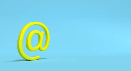 Electronic mail sign on background. Email address letter and web concept. 3D renderの写真素材