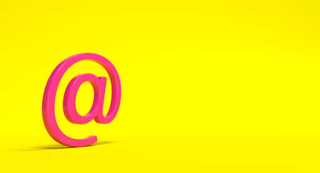 Electronic mail sign on background. Email address letter and web concept. 3D renderの写真素材