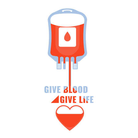 Blood donation, give blood, safe life and charity concept. Vectorのイラスト素材