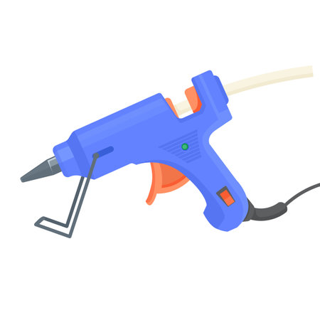 Glue gun. Hot pistol equipment for craft and art. Vectorのイラスト素材