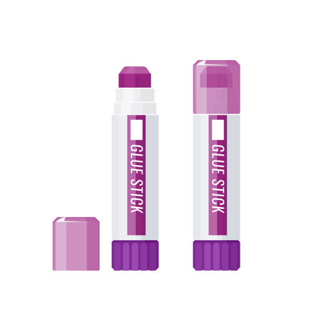 Glue stick isolated on white. Office and school stationery. Vectorのイラスト素材