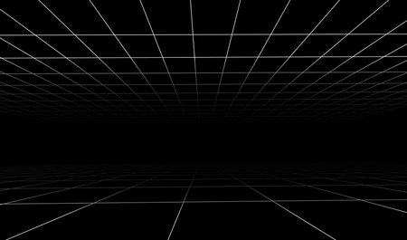 3d design digital for background grid line and abstract technology perspective. Futuristic light...