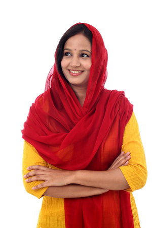 portrait of a beautiful young indian womanの写真素材