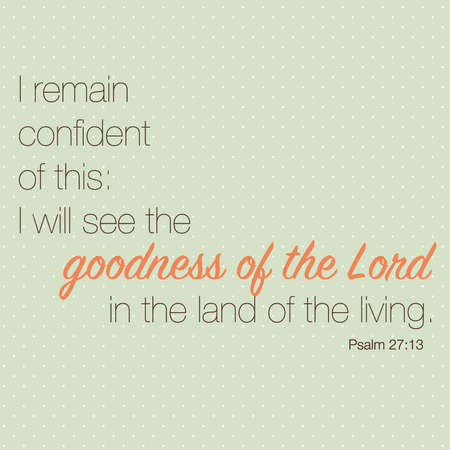 Psalm 27:13 Inspirational Typographyのイラスト素材