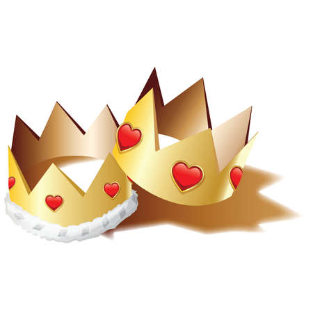 Valentine Crowns with Shadowのイラスト素材