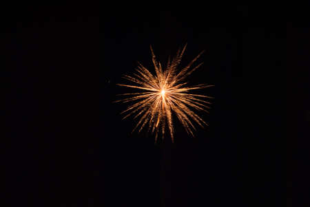 orange firework burstの写真素材