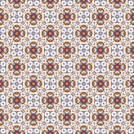 Nontrivial bright color abstract  geometric pattern, vector seamless, can be used for printing onto...