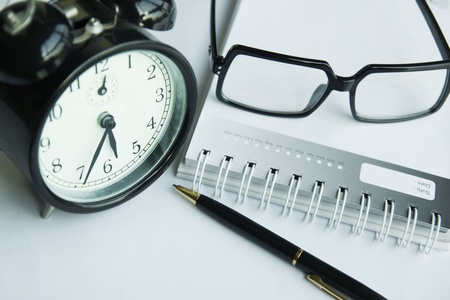 Clock off : Clock showing a time to get offの写真素材